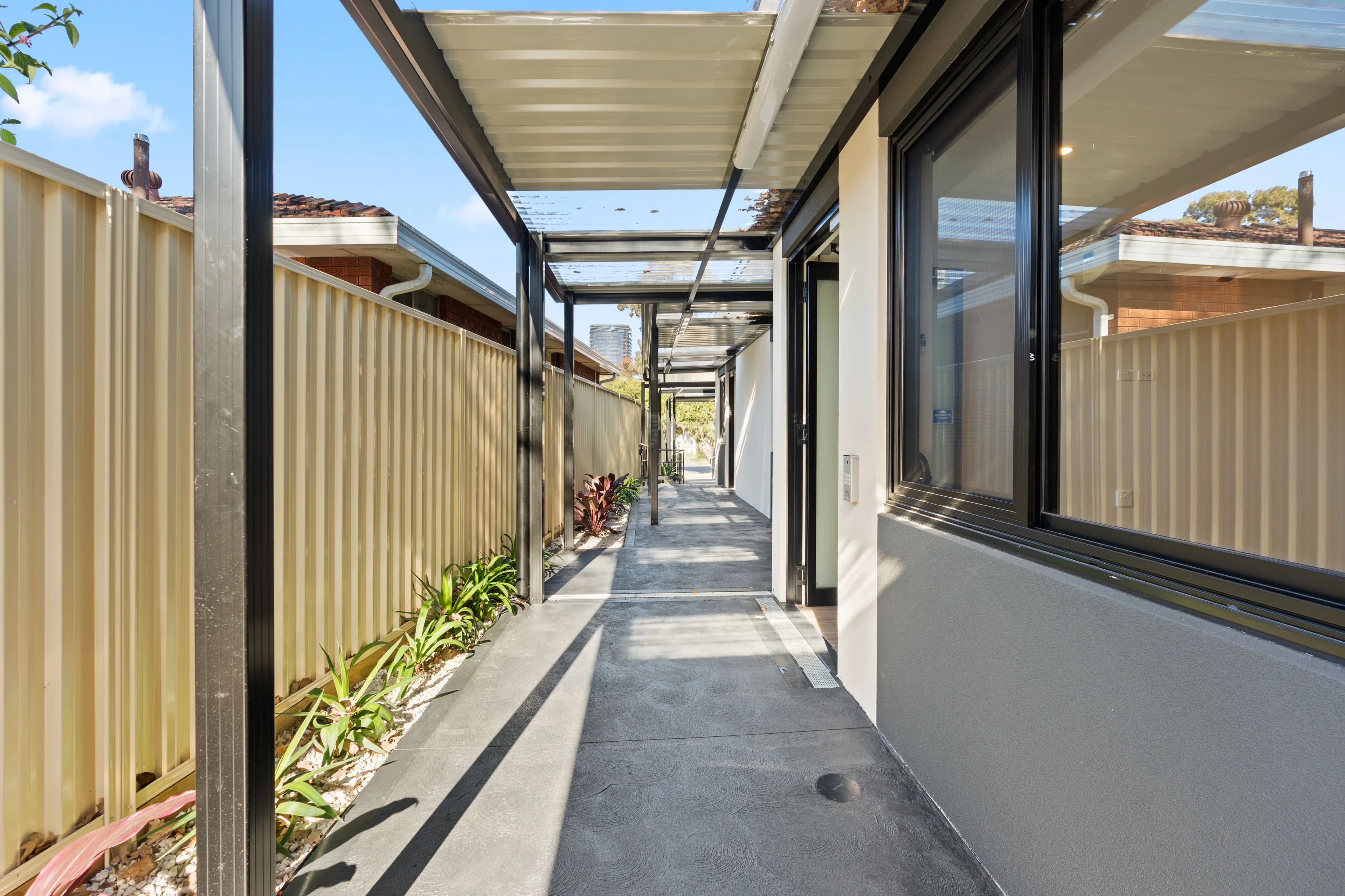 Ross Street villa entrance