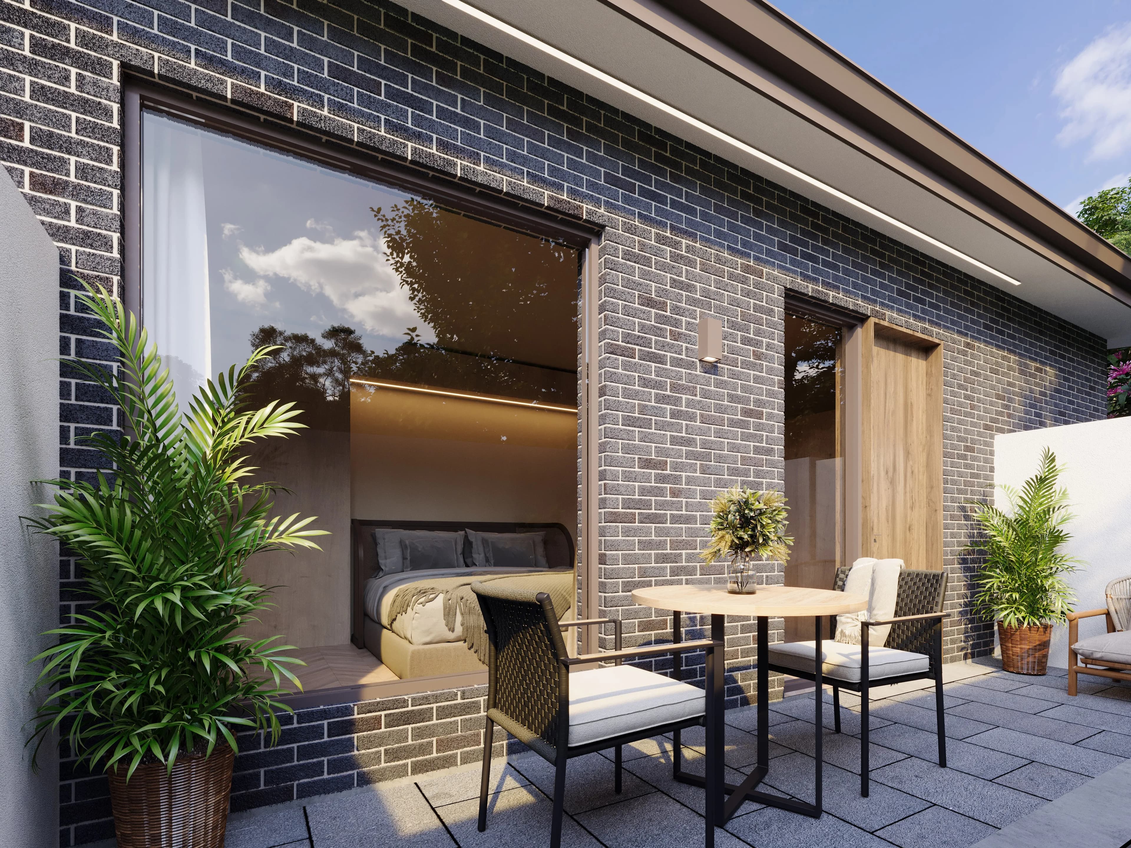 Turner Street bedroom and terrace render